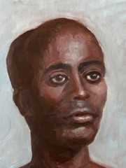 Vintage Portrait Acrylic Board Black Gender Neutral Person 12 x 16 Peter Feldman