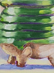 Figs and Pitcher Oil Painting 10x15cm Fruits Fruit Original Painting on Painting Board