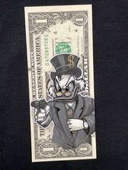 Scrooge Money Moves 1 Dollar Bill Original painting Graffiti Art Street Art