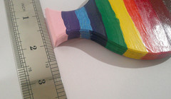 Colorful Wall Art 5 x 3 Hangable Solid Wood Handpainted