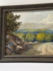 Antique American Landscape Painting Small Gem Impressionist Listed Oil 1910’s