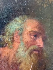 Italian Old Master 17th Century Original Antique Painting Penitent Saint Jerome