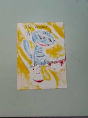 ACEO Original Pokemon Fanart „Air Wooper“, Mini Art 2.5 x 3.5 Inches Anime
