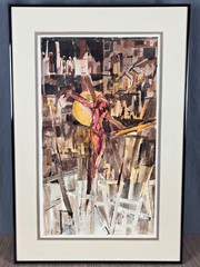 Lee Coblentz, IN/FL „Cavalry“ watercolor painting, Jesus on Cross, crucifixion