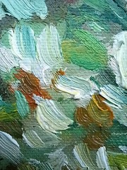 Original Painting poppies and chamomile Art Impressionistic Oil 19x 23in