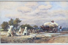 Signed Landscape Painting By Swiss Artist Friedrich Bentz. Mary Braga Collection