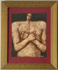 DE CONTE VINTAGE MID CENTURY MODERN CUBISM OIL PAINTING OLD CUBIST ABSTRACT 1960