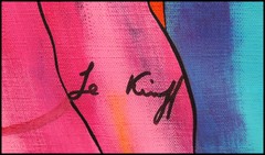 Linda Le Kinff Original Oil Painting On Canvas Signed Cubism Portrait Framed Art