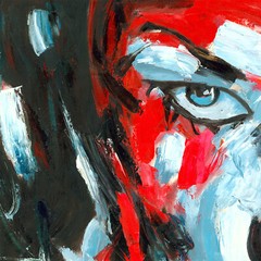 35W“x47H“ LE STARE FRANCOISE NIELLY-Style STRETCHED ORIGINAL OIL PAINTING CANVAS
