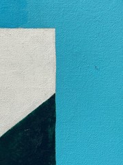 Unknown Artist Mid Century Modern Abstract Geometric Composition Shapes Painting