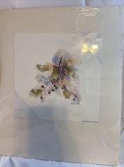 Lovely Carolyn Schaerer watercolor Blueberries Painting Art