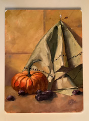Original Still Life Oil Painting by Louise Kubista 9” x 12”