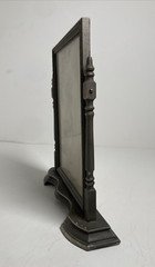 Vintage Original Painting Picture Frame Silver Pressed Swivel Wood 7 X 9.25″