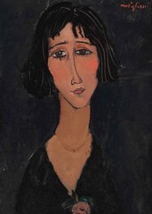 Amadeo Modigliani Style Oil Painting Hand Painted Canvas Portrait Modern Art