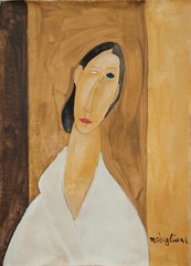Amedeo Modigliani Signed Italian Modernist Oil Painting on Canvas Figurative Art