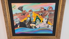Nelson De La Nuez Original Ditching Dorthy Signed Fingerprint Street Pop Art