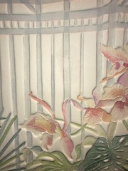 Susan Zytkewick Watercolor Emboss Paper Signed 9/350 16” 20” Frame no glass