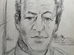 WALDEMAR BUZZA AUSTRALIAN PORTRAIT PENCIL „SELF PORTRAIT“ 1970