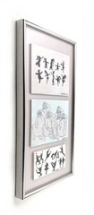 Vintage Abstract Modern Art Tile Painting Dancers Signed Lucille