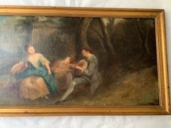 18TH CENTURY JEAN-BAPTISTE PATER circle – GALLANT SCENE – FRENCH OIL PAINTING