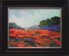 „Field of poppies in California“ oil on canvas, Irek T. Szelag
