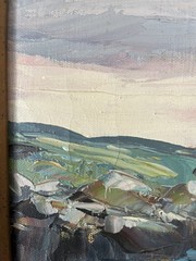 FRANCIS PULITO Signed Oil Painting Creek Landing 1970s Berlin CT NE Harbor