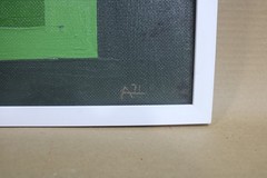 Josef Albers Oil on Masonite – Signed 1971, Good Condition, Framed VERY NICE