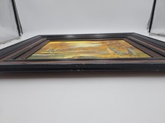 Vintage Painting Signed By Lewis – Fall / Autumn Landscape Lake scene 20″x24″
