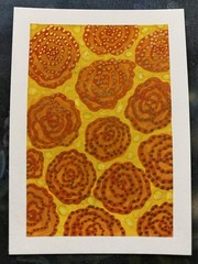 ACEO Original Flowers Rose Plants Miniature Painting Abstract Art OneCraftyLady