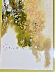 Donna Watson Watercolor Butterfly Floral Painting Metal Framed – Signed