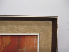 Vtg Signed Mid-Century Modern Painting Spanish Matador Bullfighter Framed