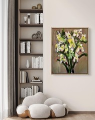 Original Wall Art Signed 11×14 Expressionism Painting Flowers