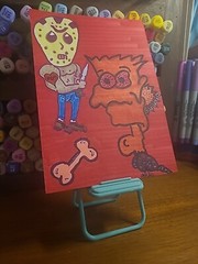Original Painting Friday The 13th Thanksgiving Jason Vorhees Bart Simpson…