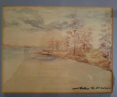 Arthur Bowen Davies (1862-1928) Landscape Watercolor on Paper