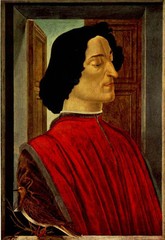Art Oil painting Sandro Botticelli – Male portrait Giuliano de Medici with bird