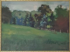 Lynn Renee/Original Oil Painting/Signed/Landscape/Woods/American Folk Art/Framed