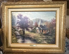 Thomas Kinkade Streams of Living Water Framed Canvas 30×40 G2U