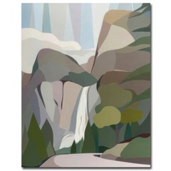 Bridal Veil Falls by Melba Browne Gallery-Wrap Canvas Giclee Art (42 in x 33 in)