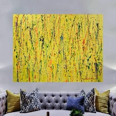 Mark Little Original Giant Profesional Painting 84”X62” (7 Foot) Abstract Modern