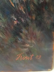Original Watercolor on Canvas Signed Don Trout Santa Clarita New Development