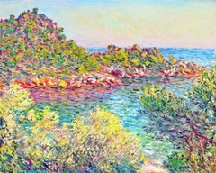 Hand-painted Oil Painting Claude Monet – Landscape near Montecarlo (1883)