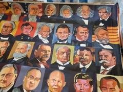 45 US PRESIDENTS – HUGE ACRYLIC PAINTING ON CANVAS 72X49