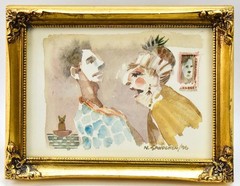 1996 Original Watercolor by Nelson Sandgren (signed)