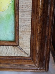 Vtg 1997 Signed Framed Matted Yellow Lilly Water Color Painting 9.5 x 7.5 Inner