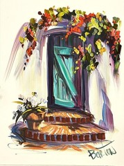 Steve Barton Original Oil Painting on Paper „Home Bliss“ Framed 16×20