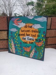 Pearl Jam Black Song Lyric Painting on 10 x 10 wood panel, alternative rock art