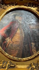 Framed Oval Oil Portrait Painting on Board of Man, London England