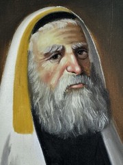 THE JEWISH RABBI FRAMED OIL PAINTING SIGNED And FRAMED