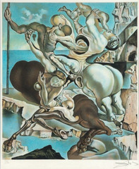 Salvador Dalí Signed Lithograph „Family of Marsupial Centaurs“ #72/300 Framed