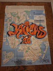 Knicks Painting – 2026 Champions Of NYC Subway Map – Original Graffiti